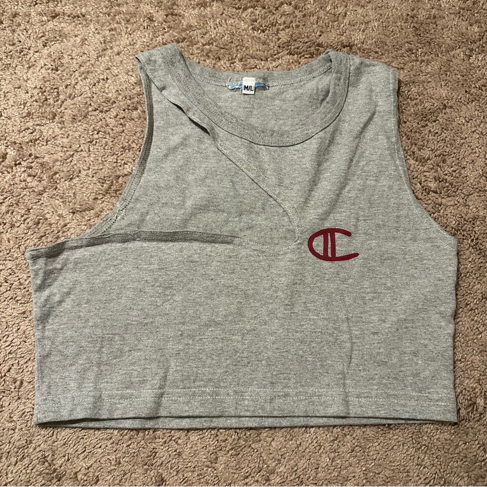 Upcycled Vintage Champion Crop Top - Picture 2 of 3